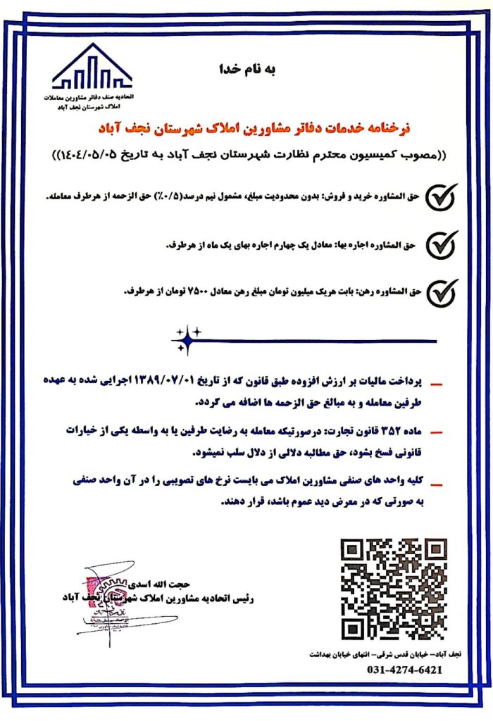 کمیسیون املاک نجف آباد